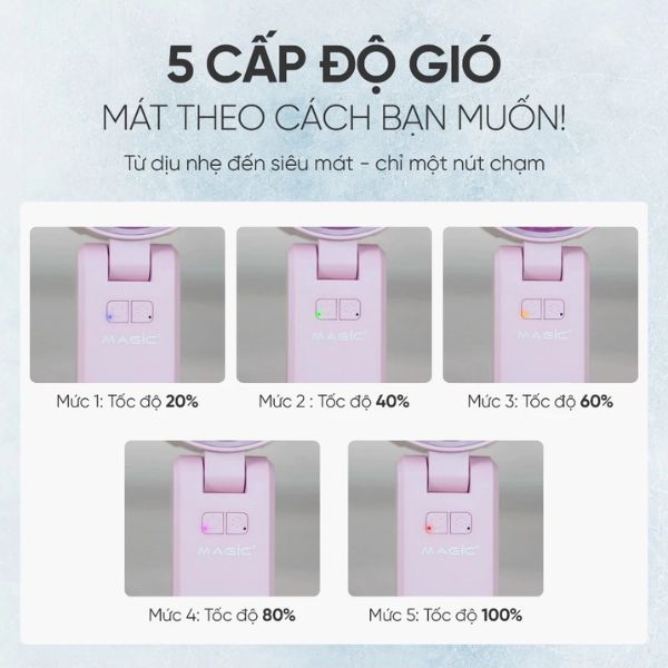Quạt cầm tay Magic A-014 Cooler Mini Fan 2000 mAh 2